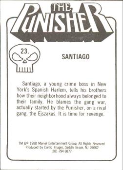 1988 Comic Images The Punisher: The Whole Tough Tale #23 Santiago Back