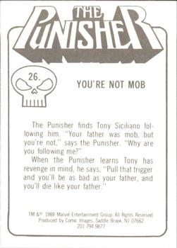 1988 Comic Images The Punisher: The Whole Tough Tale #26 You're Not Mob Back
