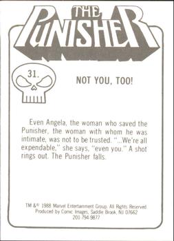 1988 Comic Images The Punisher: The Whole Tough Tale #31 Not you, Too! Back