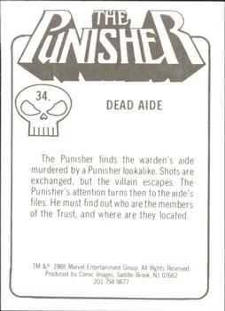 1988 Comic Images The Punisher: The Whole Tough Tale #34 Dead Aide Back