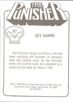 1988 Comic Images The Punisher: The Whole Tough Tale #47 Off Guard Back