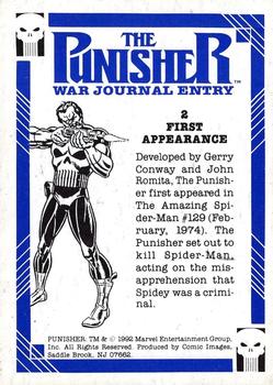 1992 Comic Images Punisher Guts and Gunpowder (Punisher War Journal) #2 First Appearance Back