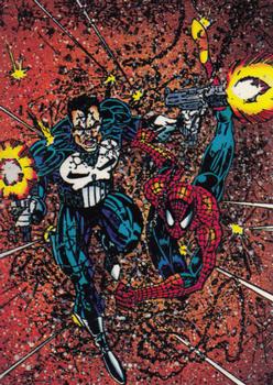 1992 Comic Images Punisher Guts and Gunpowder (Punisher War Journal) #3 Spider-Man / Punisher Front