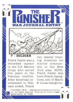 1992 Comic Images Punisher Guts and Gunpowder (Punisher War Journal) #7 Soldier Back