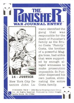 1992 Comic Images Punisher Guts and Gunpowder (Punisher War Journal) #14 Justice Back