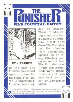 1992 Comic Images Punisher Guts and Gunpowder (Punisher War Journal) #27 Prison Back