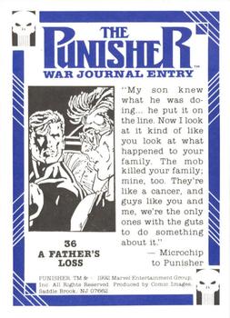 1992 Comic Images Punisher Guts and Gunpowder (Punisher War Journal) #36 A Father's Loss Back