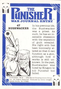 1992 Comic Images Punisher Guts and Gunpowder (Punisher War Journal) #47 Bushwacker Back