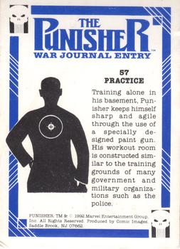 1992 Comic Images Punisher Guts and Gunpowder (Punisher War Journal) #57 Practice Back