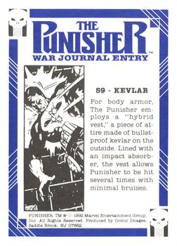 1992 Comic Images Punisher Guts and Gunpowder (Punisher War Journal) #59 Kevlar Back