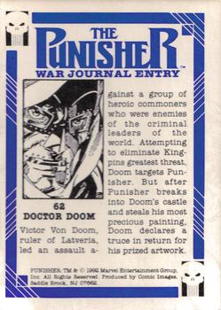 1992 Comic Images Punisher Guts and Gunpowder (Punisher War Journal) #62 Doctor Doom Back