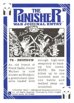 1992 Comic Images Punisher Guts and Gunpowder (Punisher War Journal) #76 Shotgun Back