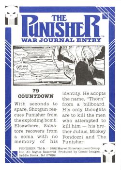 1992 Comic Images Punisher Guts and Gunpowder (Punisher War Journal) #79 Countdown Back