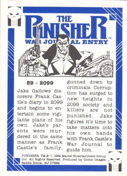 1992 Comic Images Punisher Guts and Gunpowder (Punisher War Journal) #89 2099 Back