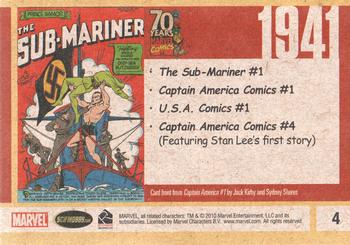 2010 Rittenhouse 70 Years of Marvel Comics #4 1941 Back