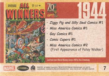 2010 Rittenhouse 70 Years of Marvel Comics #7 1944 Back