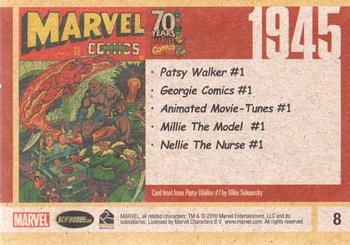 2010 Rittenhouse 70 Years of Marvel Comics #8 1945 Back