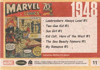 2010 Rittenhouse 70 Years of Marvel Comics #11 1948 Back