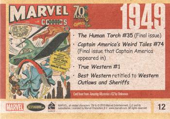 2010 Rittenhouse 70 Years of Marvel Comics #12 1949 Back