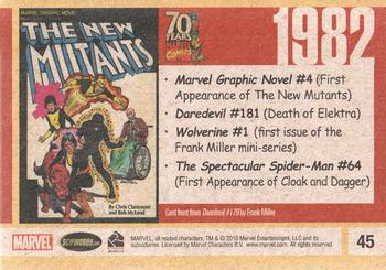 2010 Rittenhouse 70 Years of Marvel Comics #45 1982 Back
