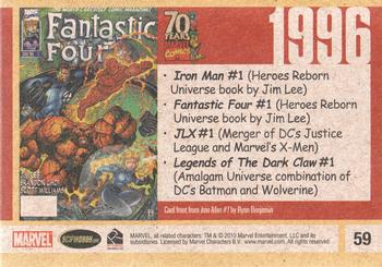 2010 Rittenhouse 70 Years of Marvel Comics #59 1996 Back
