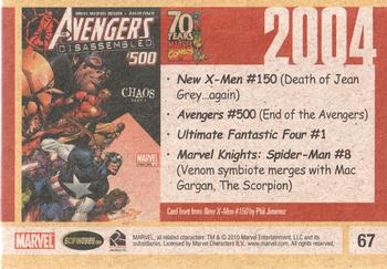 2010 Rittenhouse 70 Years of Marvel Comics #67 2004 Back