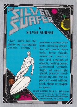 1992 Comic Images The Silver Surfer #6 Silver Surfer Back