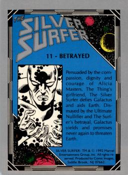 1992 Comic Images The Silver Surfer #11 Betrayed Back