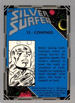 1992 Comic Images The Silver Surfer #12 Confined Back