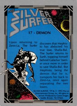 1992 Comic Images The Silver Surfer #17 Demon Back