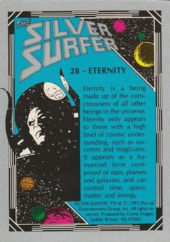 1992 Comic Images The Silver Surfer #28 Eternity Back