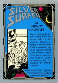 1992 Comic Images The Silver Surfer #44 Infinity Gauntlet Back