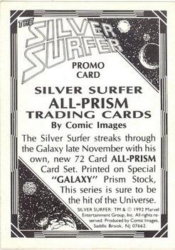 1992 Comic Images The Silver Surfer #NNO The Silver Surfer Back