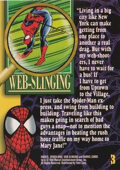 1994 Fleer The Amazing Spider-Man #3 Web-Slinging Back