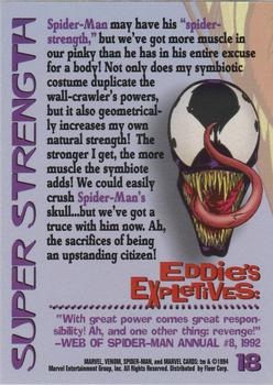 1994 Fleer The Amazing Spider-Man #18 Super Strength Back