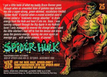 1994 Fleer The Amazing Spider-Man #25 Spider-Hulk Back