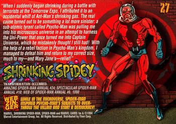 1994 Fleer The Amazing Spider-Man #27 Shrinking Spidey Back