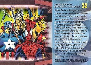 1994 Fleer The Amazing Spider-Man #32 Spider-Man Back