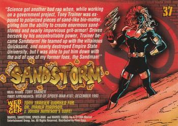 1994 Fleer The Amazing Spider-Man #37 Sandstorm Back
