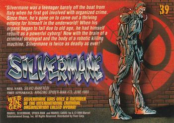 1994 Fleer The Amazing Spider-Man #39 Silvermane Back