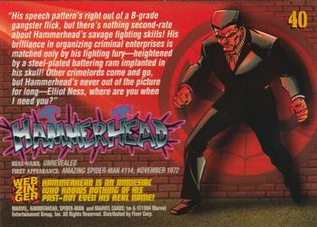 1994 Fleer The Amazing Spider-Man #40 Hammerhead Back