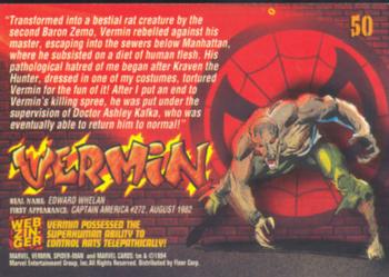 1994 Fleer The Amazing Spider-Man #50 Vermin Back