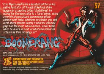 1994 Fleer The Amazing Spider-Man #57 Boomerang Back