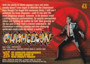 1994 Fleer The Amazing Spider-Man #63 Chameleon Back