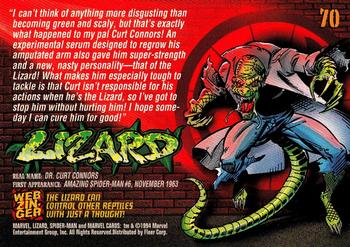 1994 Fleer The Amazing Spider-Man #70 Lizard Back