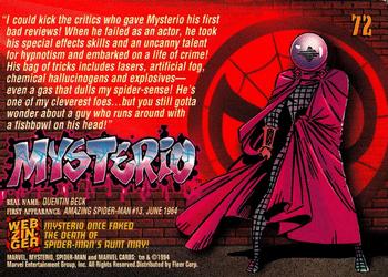 1994 Fleer The Amazing Spider-Man #72 Mysterio Back