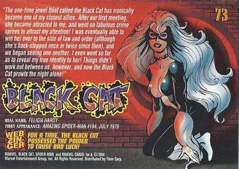 1994 Fleer The Amazing Spider-Man #73 Black Cat Back