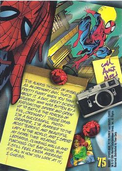 1994 Fleer The Amazing Spider-Man #75 Spider-Man Back