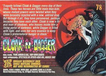 1994 Fleer The Amazing Spider-Man #78 Cloak and Dagger Back