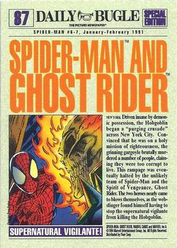 1994 Fleer The Amazing Spider-Man #87 Spider-Man & Ghost Rider Back